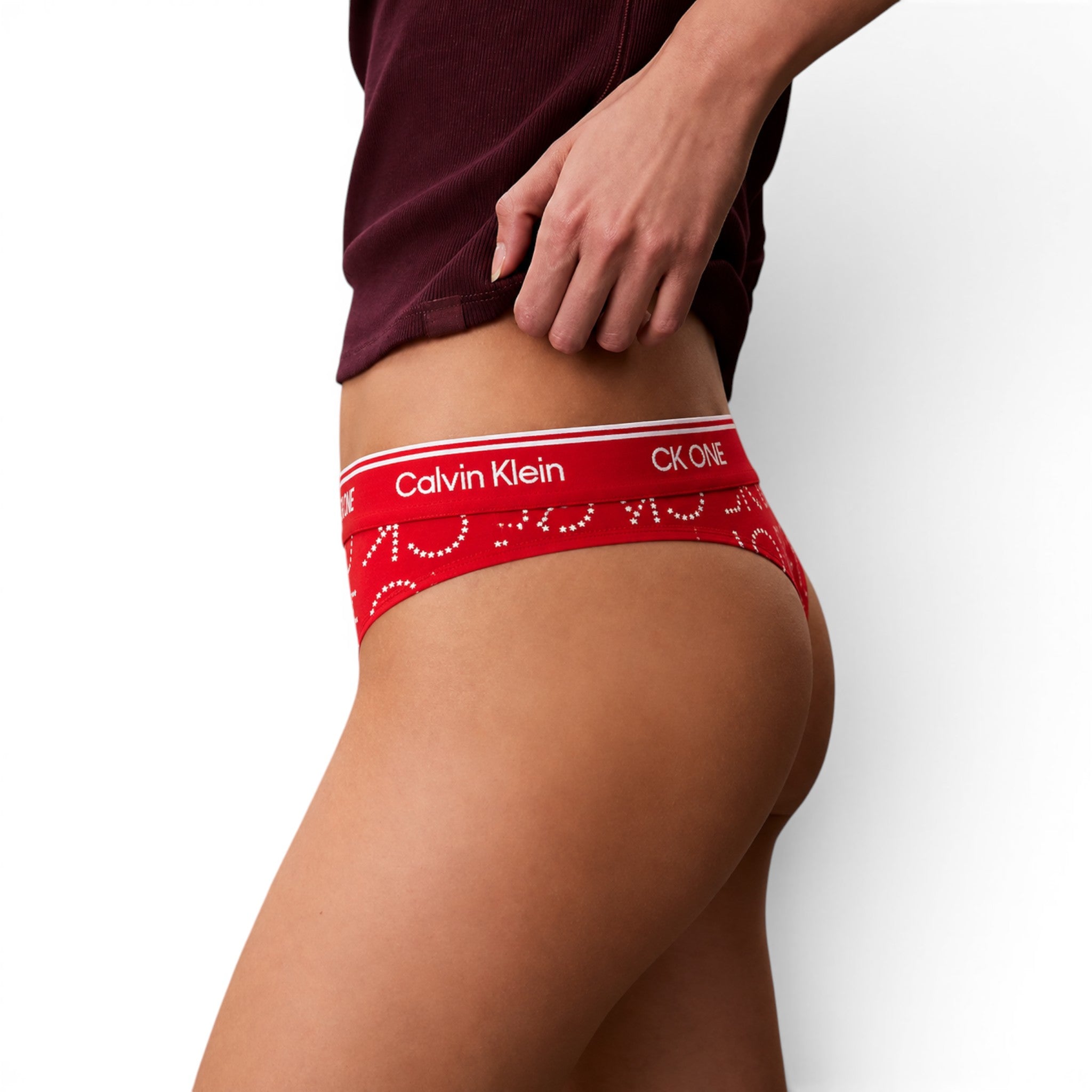 Calvin Klein CK One Bikini Femenino Rojo Algodón