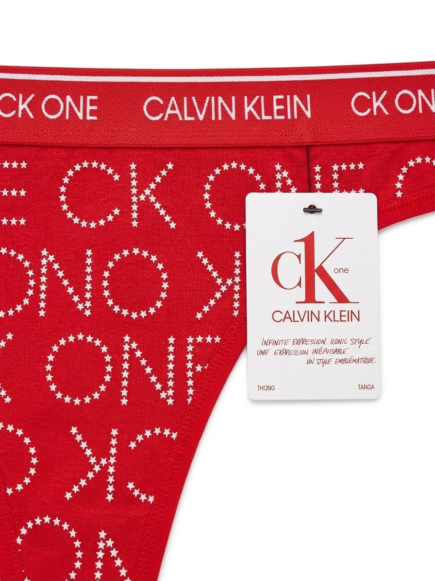 Calvin Klein CK One Bikini Femenino Rojo Algodón