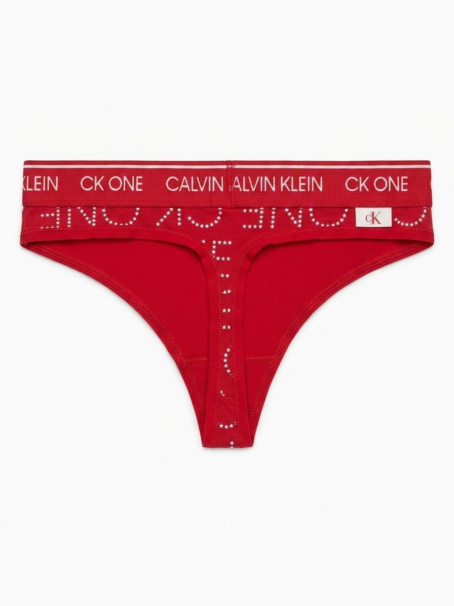Calvin Klein CK One Bikini Femenino Rojo Algodón