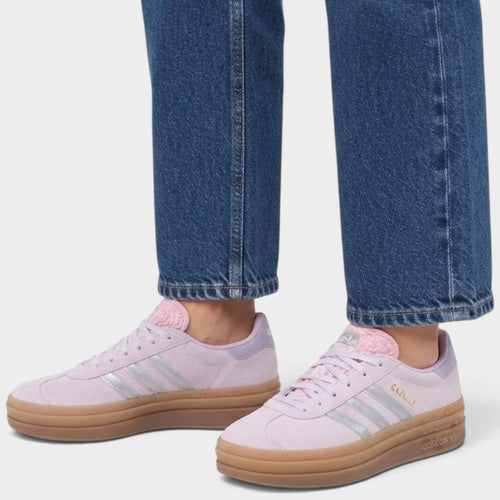 Adidas Tenis Gazelle Bold True Pink  Silver Metallic Original Mujer