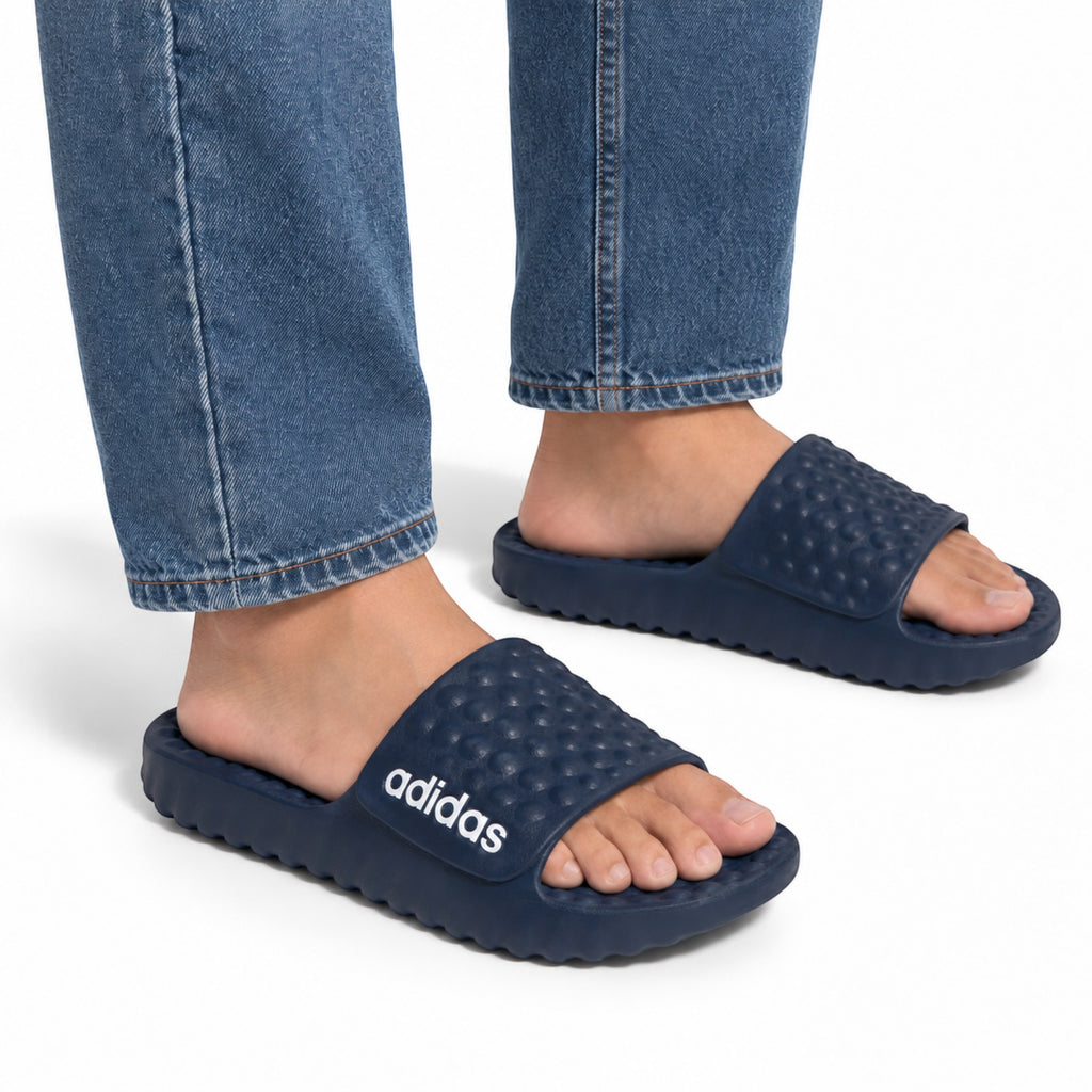 Adidas Chanclas Adissage 360rec Azul Marino De Baño Original