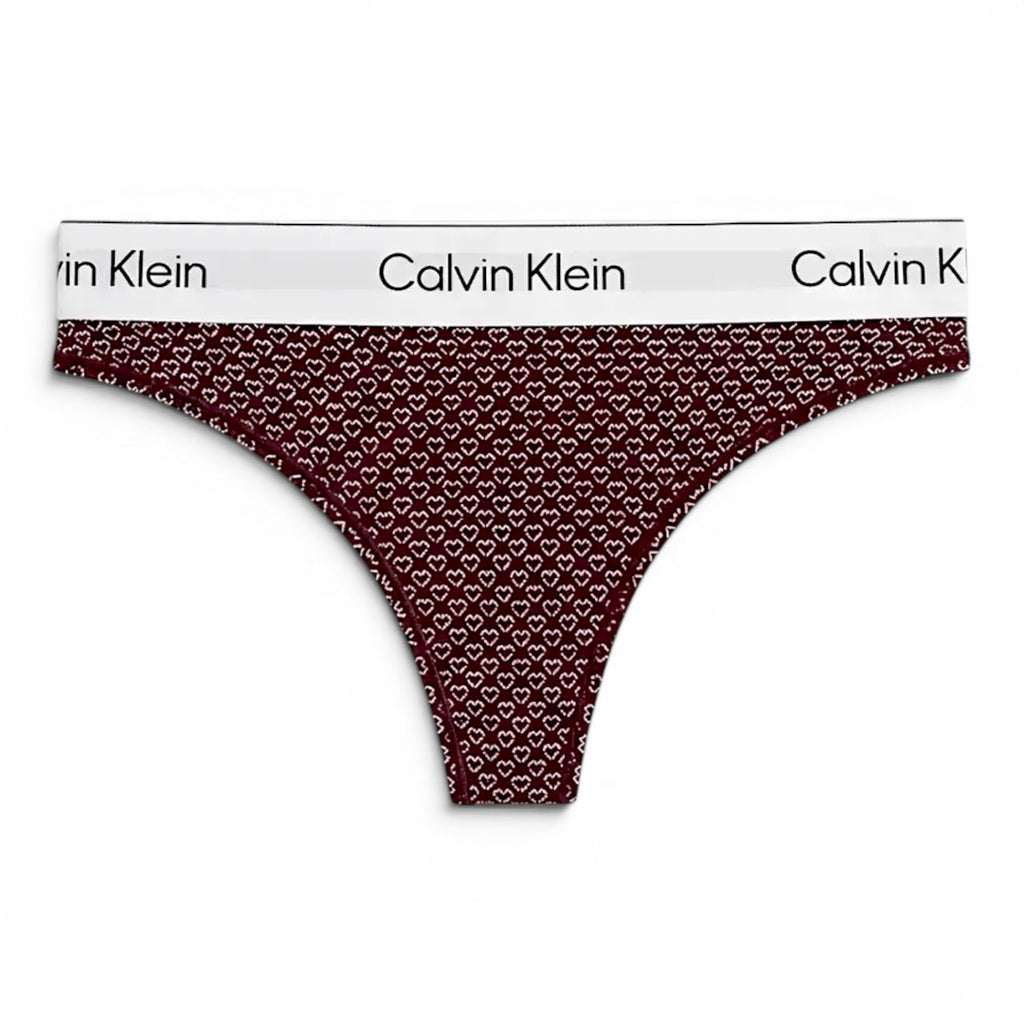 Tanga Calvin Klein De Algodón Con Estampado De Corazones