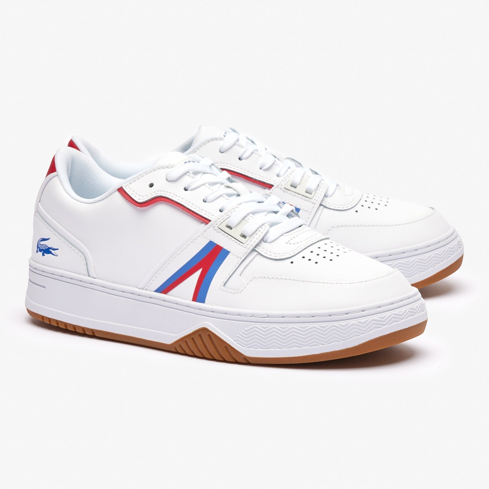 Tenis Lacoste L001 Leather Blanco Casual Hombre Comodos