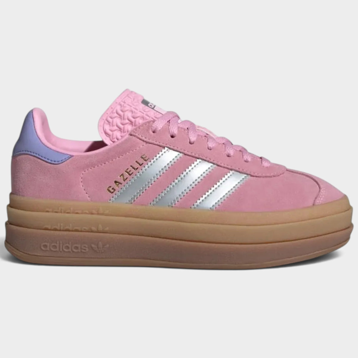 Adidas Tenis Gazelle Bold True Pink  Silver Metallic Original Mujer