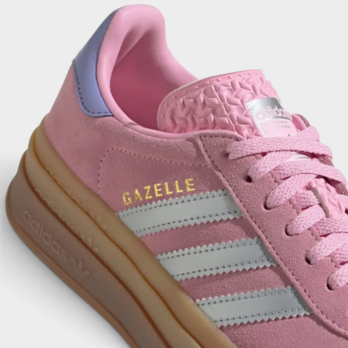 Adidas Tenis Gazelle Bold True Pink  Silver Metallic Original Mujer