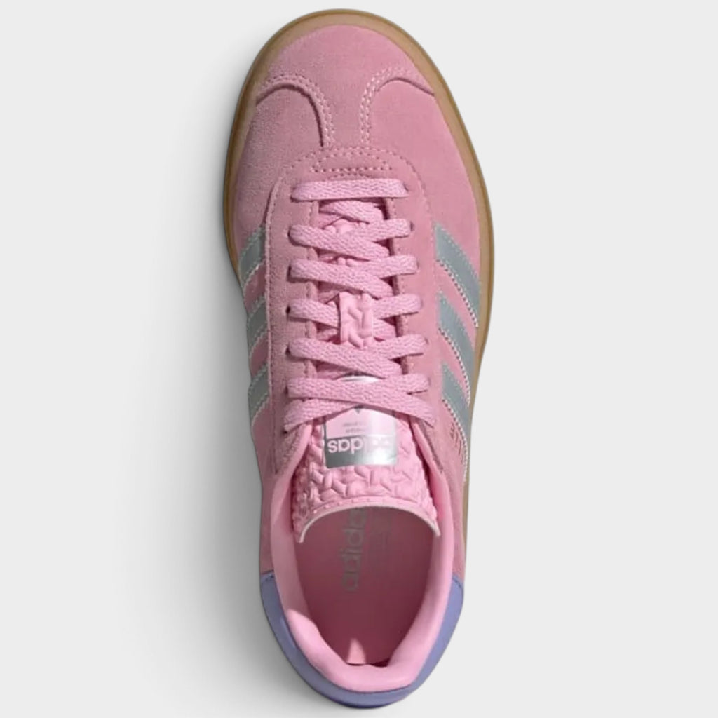 Adidas Tenis Gazelle Bold True Pink  Silver Metallic Original Mujer