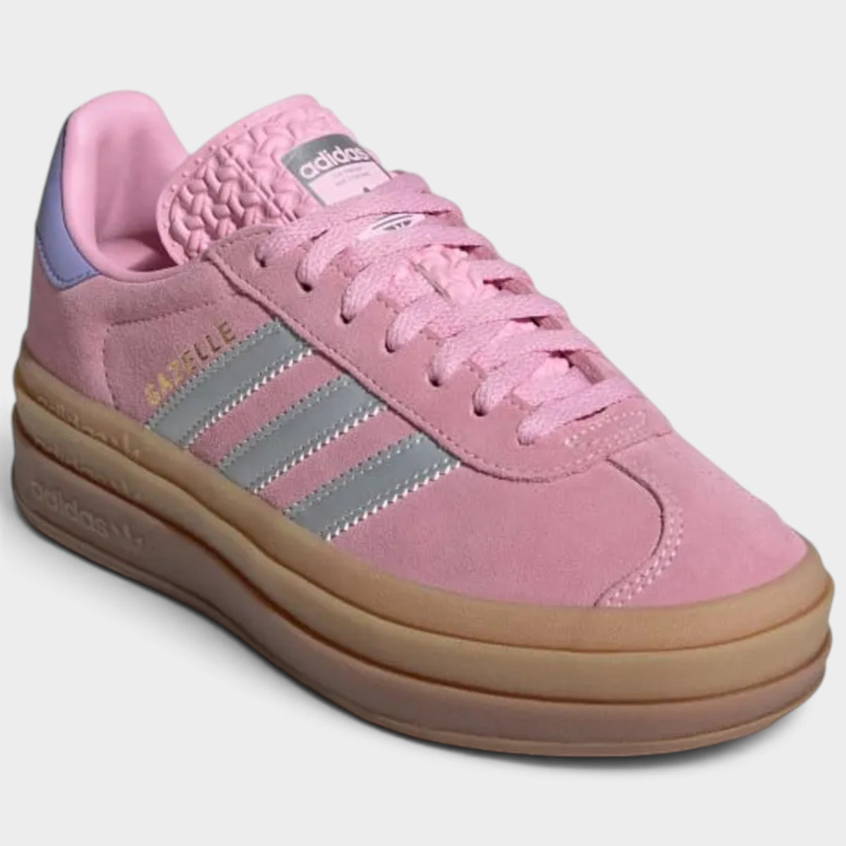Adidas Tenis Gazelle Bold True Pink  Silver Metallic Original Mujer