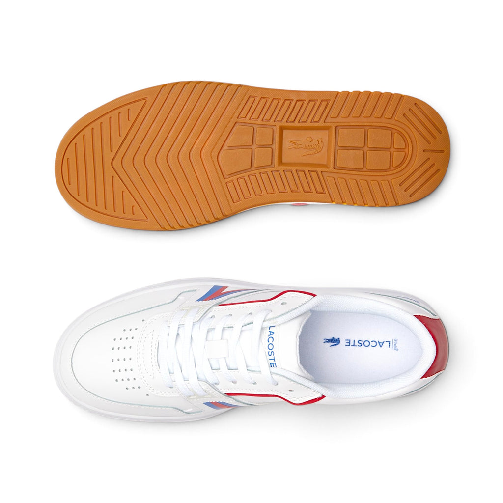 Tenis Lacoste L001 Leather Blanco Casual Hombre Comodos