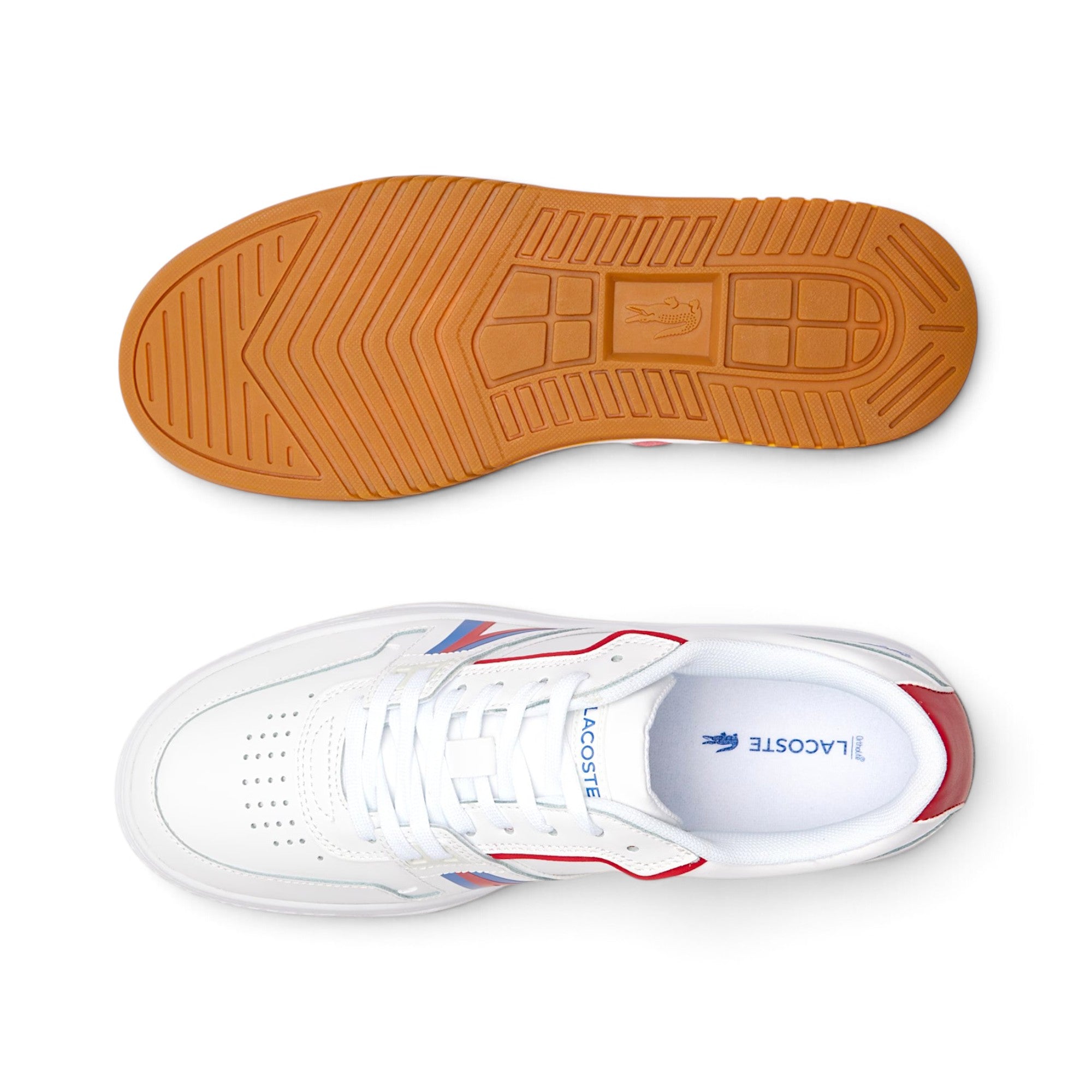 Tenis Lacoste L001 Leather Blanco Casual Hombre Comodos