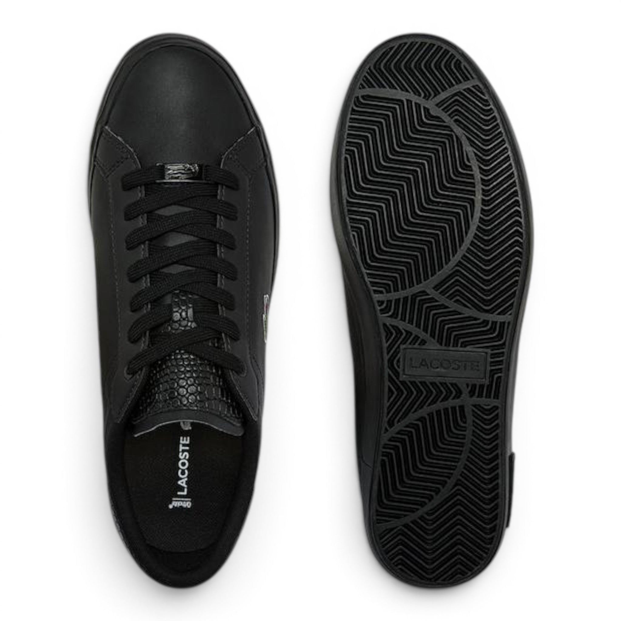 Tenis Lacoste Powercourt Piel Negra Casuales Hombre