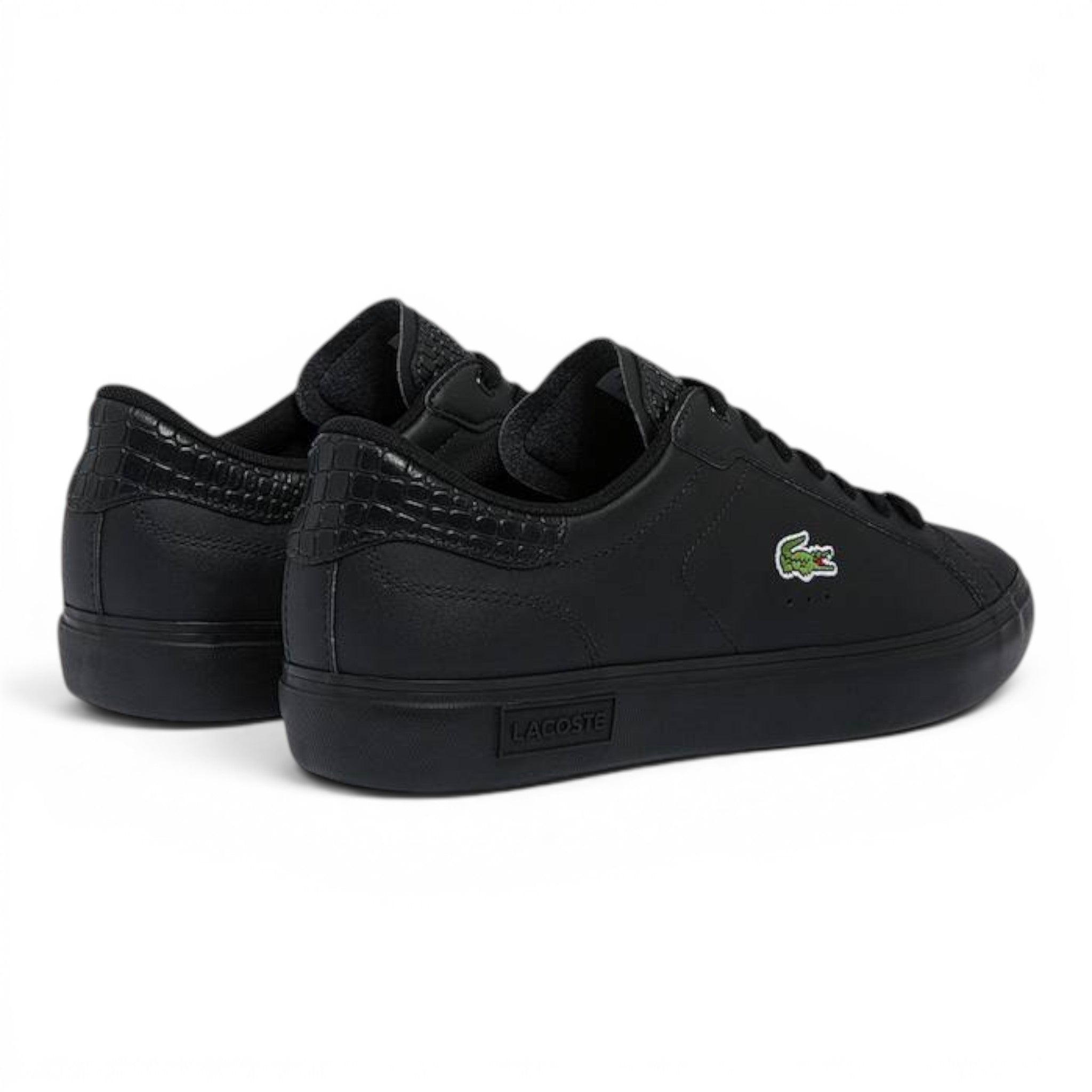 Tenis Lacoste Powercourt Piel Negra Casuales Hombre