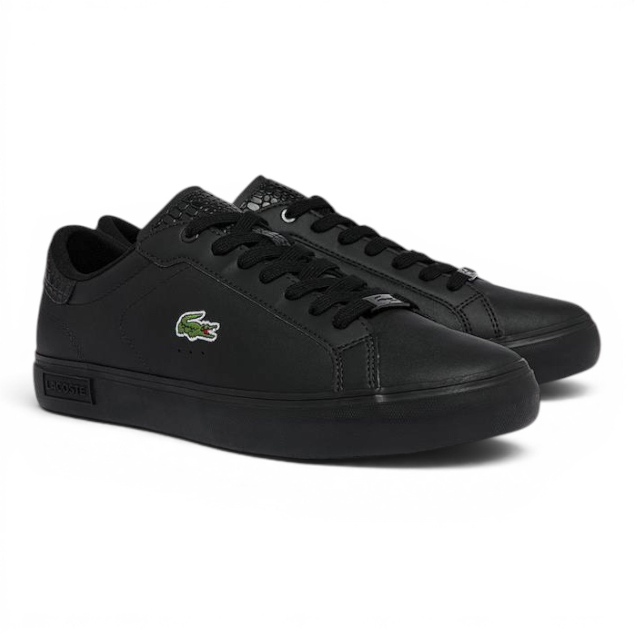 Tenis Lacoste Powercourt Piel Negra Casuales Hombre