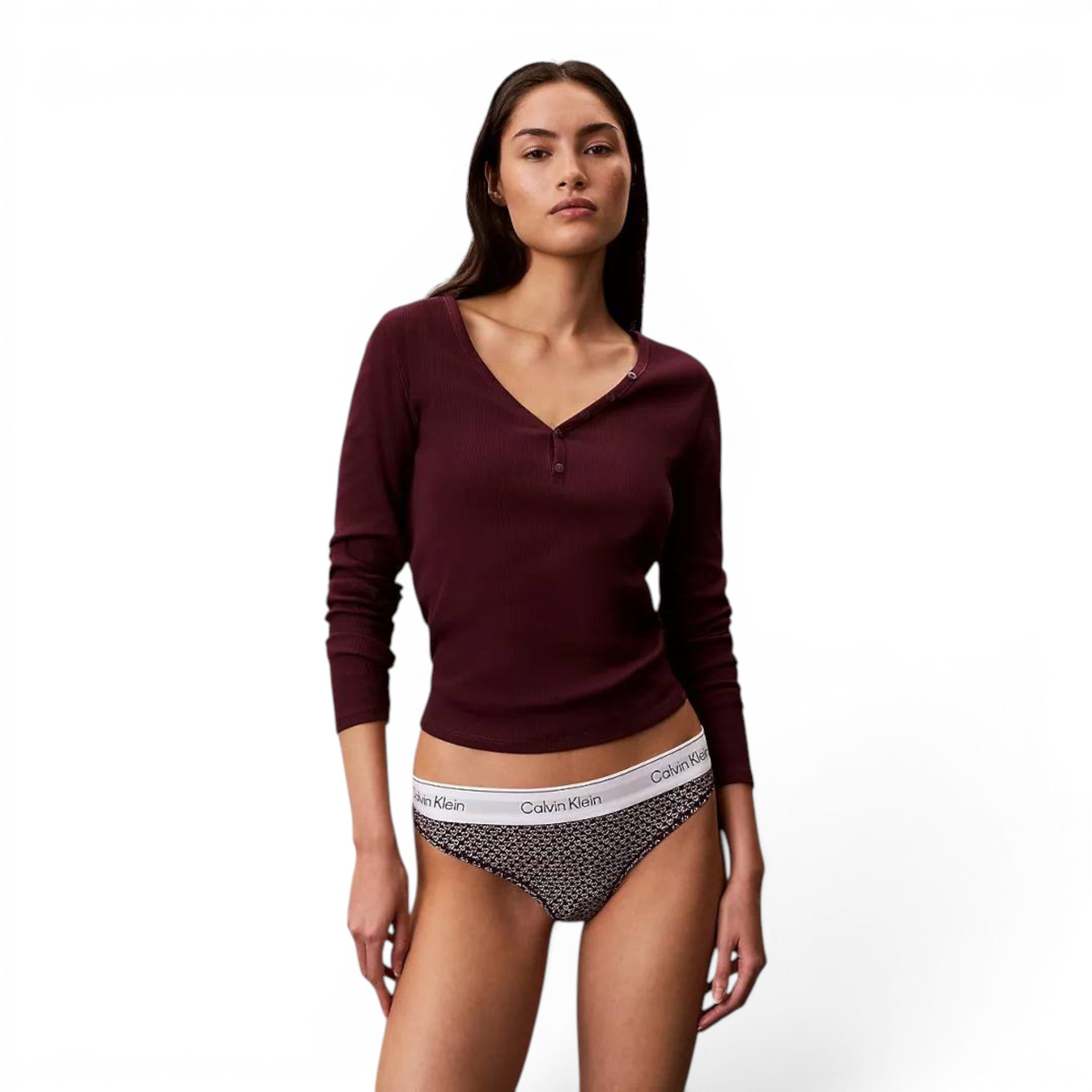 Tanga Calvin Klein De Algodón Con Estampado De Corazones